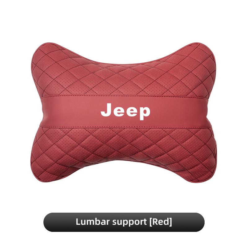 AJL6  Jeep Car Seat Head Support Cushion Lumbar Pillow Interior Accessories For Jeep Renegade Compass Grand Cherokee Wrangler Patriot