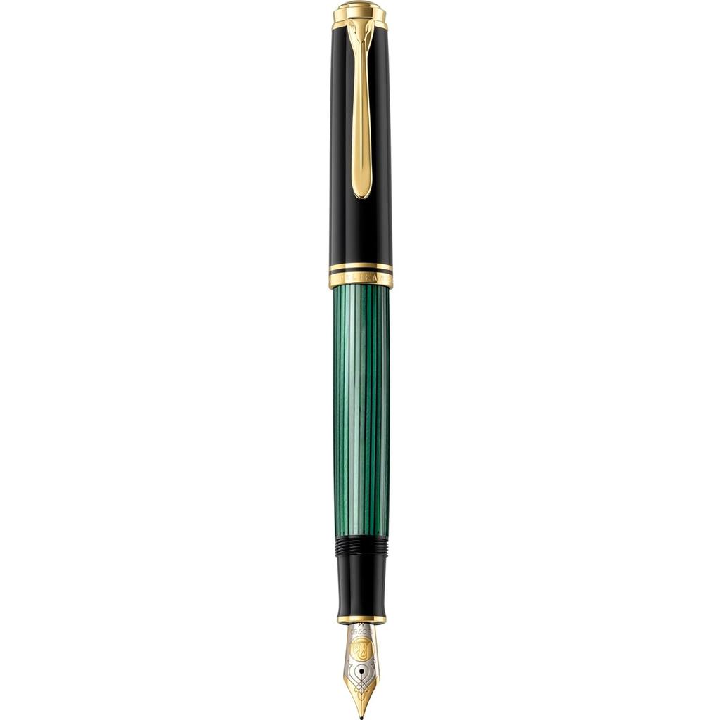 Pelikan Fountain Pen EF Extra Fine Souverän Green Stripe M800 Imported Product