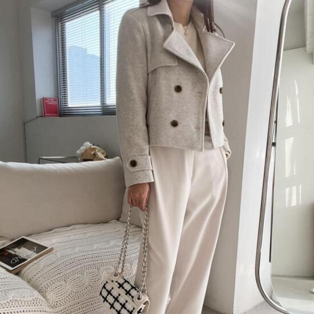 Open Run Women S Fall Trench Wool Short Coat