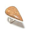 Fossil Coral Gemstone 925 Sterling Silver Gift Jewelry Ring Size 6