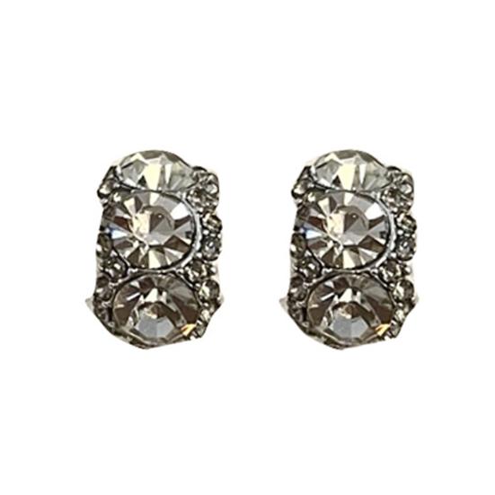 Ladies Earrings Rhinestone Inlaid Shiny Light Luxury Chic Unique Dress Up C