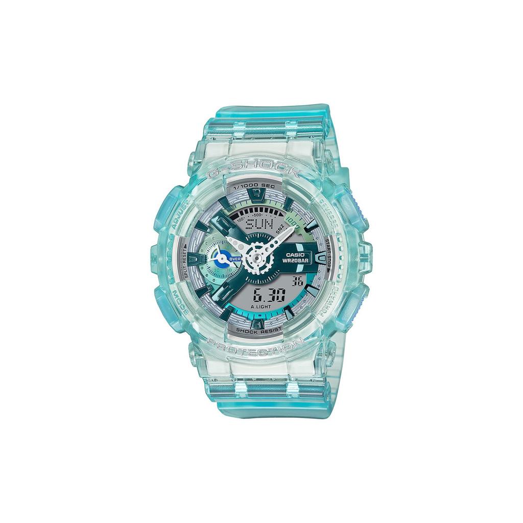 Casio Женские часы с кварцевым механизмом, зеленый циферблат, GMA-S110VW-2APR