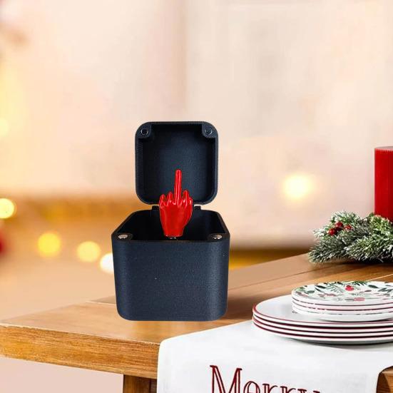 Раскладывающаяся коробка в виде среднего пальца, розыгрыш, сюрприз в виде среднего пальца, подарочная коробка, веселый средний палец