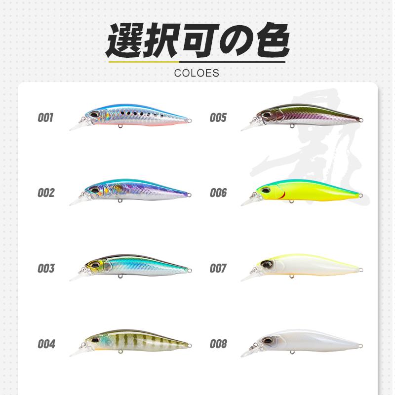 D1 Minnow Fishing Lures 77mm/8.4g Suspending 65mm/5g Sinking Artificial Hard Bait Wobblers For Trolling Bass Trout Tackle