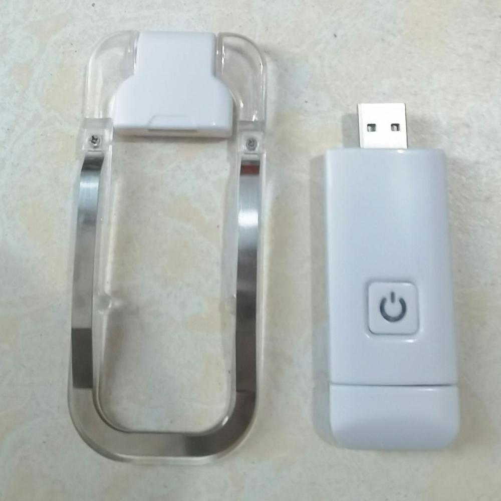 Белый USB светодиодный светильник для чтения в постели, на клипсе, с регулировкой яркости