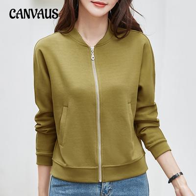 Весенне-осенняя женская куртка, бейсбольная одежда, однотонная куртка на молнии с длинным рукавом