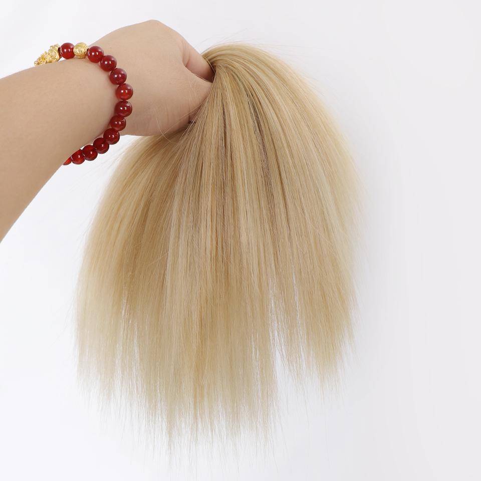 Synthetic Hair Bun Extensions Messy Straight Hair Band Elastic Chignon Scrunchy Wrap Updo False Hair Pieces for Women Hair