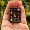 Miniature Trinket Shelf  Shelf Dollhouse Miniature Decor Multi Compartments Wooden Jewelry Display Tray Ring Storage