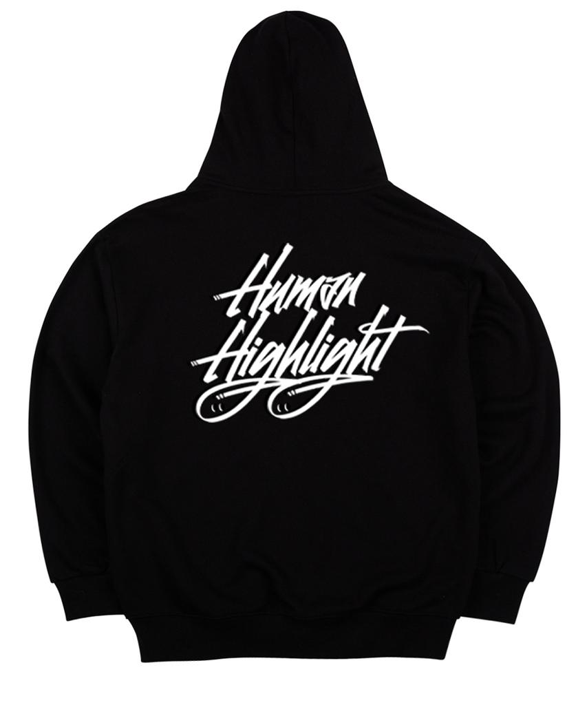 Худи на молнии с логотипом Cream Soda Lab Human Highlight Черно-белое
