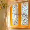 1 рулон статической клейкой ленты Современная простота Цветочный узор Ретро украшение дома Свежий стиль Стеклянная наклейка Оконные наклейки ПВХ