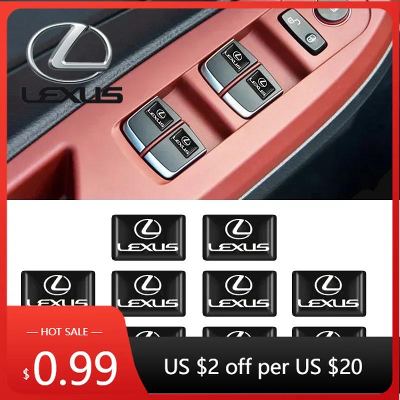 Interior Stickers 10pcs Car Styling Sticker Emblem Badge For Lexus Logo RX350 IS300 ES350 IS250 CT200H IS GS350 NX200T ES250 Int
