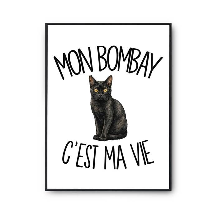Poster Mon Bombay c'est ma vie | Affiche Papier Photo 310 g Finition Perlée Format Taille A4 | Décoration Murale Salon Chambre