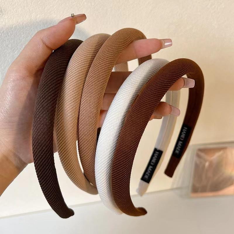 Новые корейские женские широкие ленты для волос, головной убор, винтажный простой обруч для волос с принтом, резинки для волос, аксессуары для волос для девочек, головные уборы