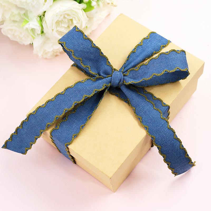 2 м Джинсовая лента с аккуратными краями для DIY, легко режется, винтажная ткань, прочные аксессуары, прочная, с крючками, гибкая