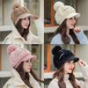 Soft Duck Tongue Cap Fluffy Plush Winter Hat Fashion Visors Hat  Women Girl