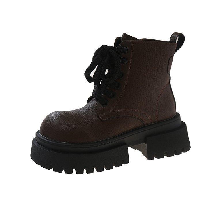 Ботинки женские большие рабочие ботинки модные и удобные толстые ботинки байкерские ботинки короткие ботинки Tide