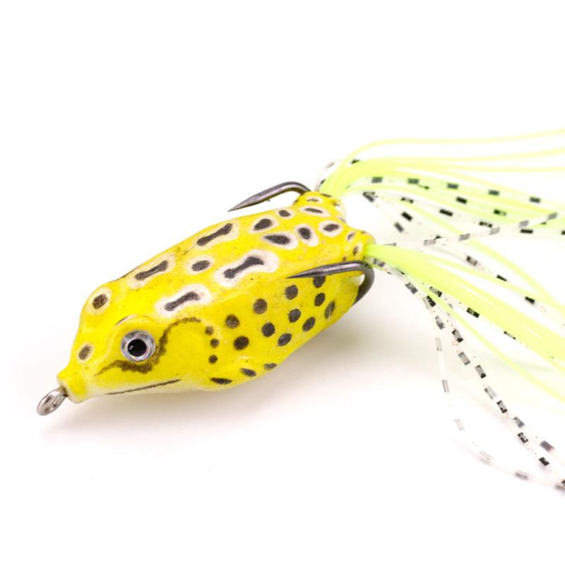 1 упаковка, мягкая рыболовная приманка в виде лягушки, бионические приманки Thunder Frog с двойным крючком, рыболовные принадлежности