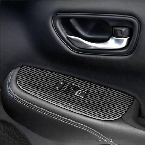 Carbon Fiber Car Window Switch Panel Cover For Honda HR-V HRV -2025