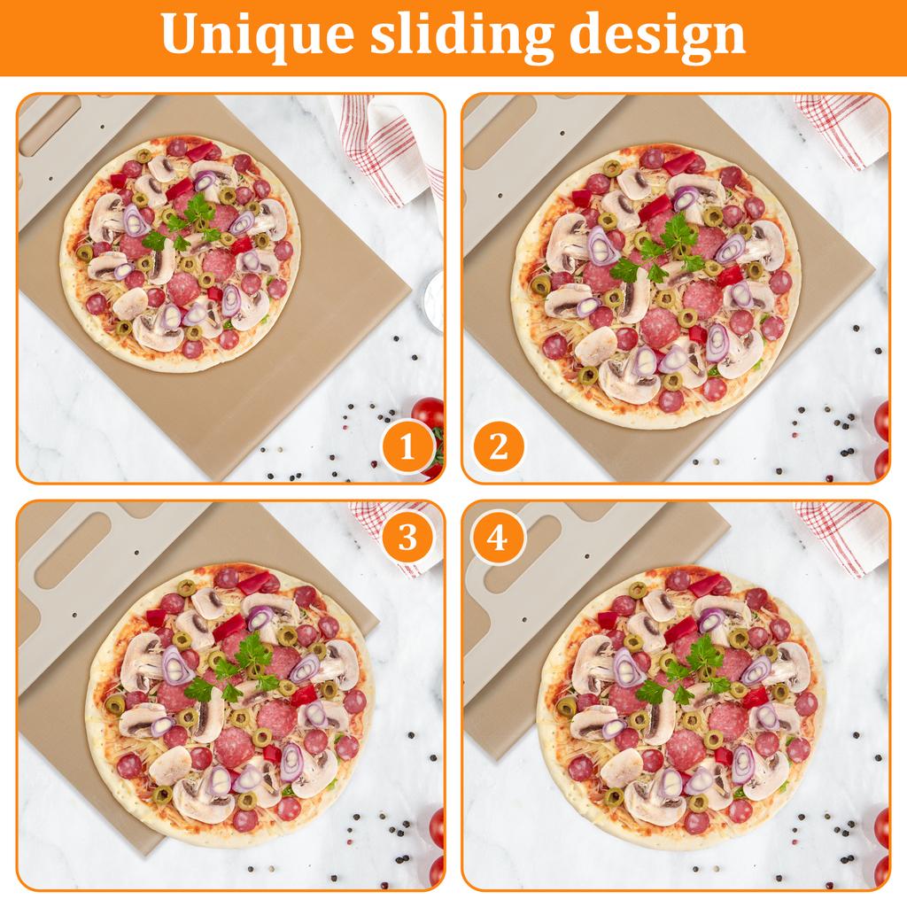 Sliding Pizza Peel Wooden Sliding Pizza Shovel Portable Pizza Slider Paddle Easy to Use Pizza Peel Shovel Pizza Spatula Peel