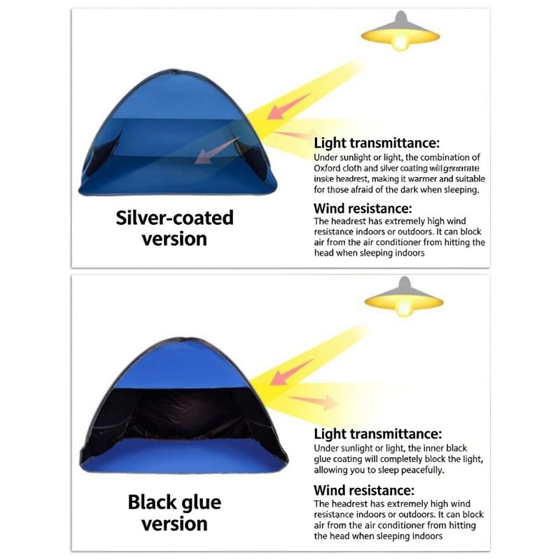 Simple Carry Sun Screen Head Tent Including Storage Bag Works With Pack For Camping Beach Or Room M Size