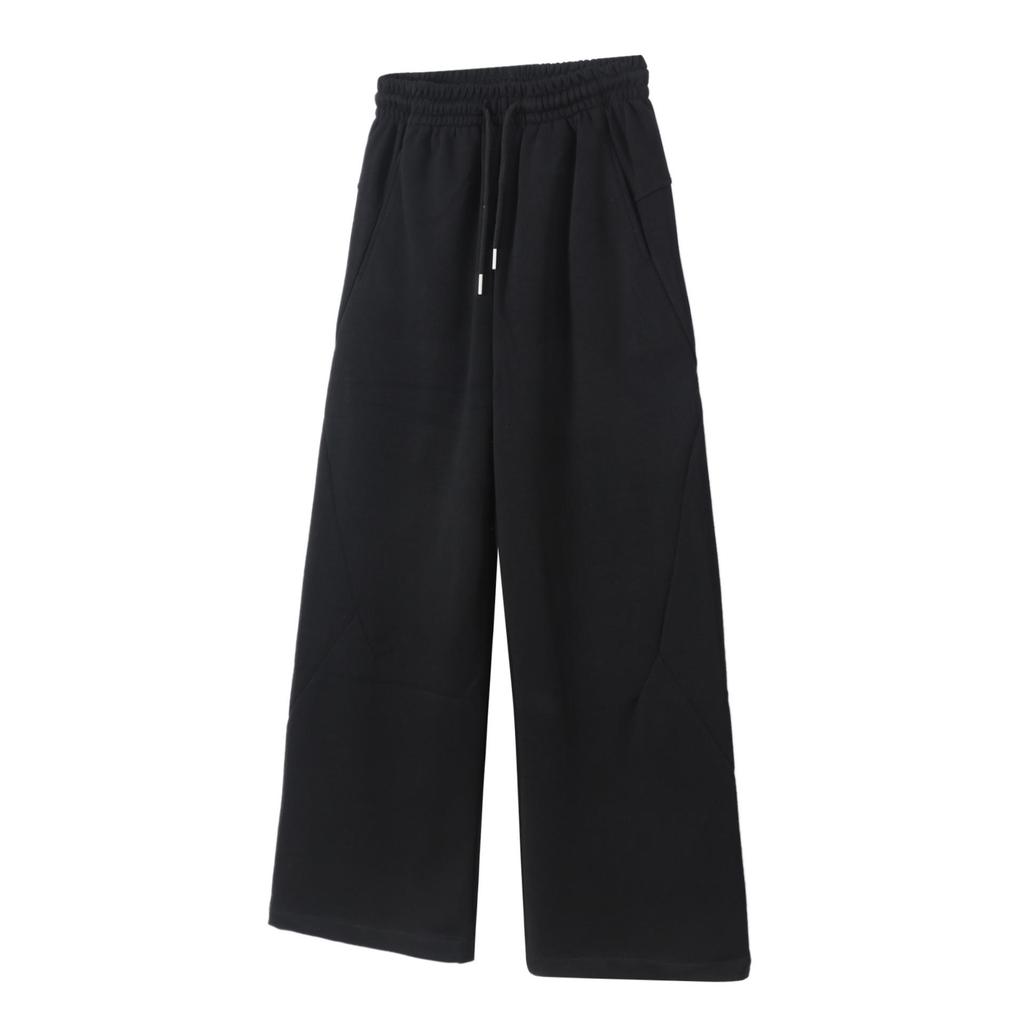 2024 Autumn Retro 3D Tailored Micro-Flare Sporty Wide-Leg Sweatpants