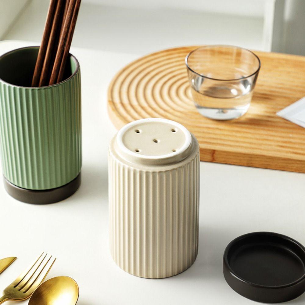 Ceramic Utensil Holder Deep and Stable Kitchen Interior Organizer Cooking Utensil Crock  Kitchen