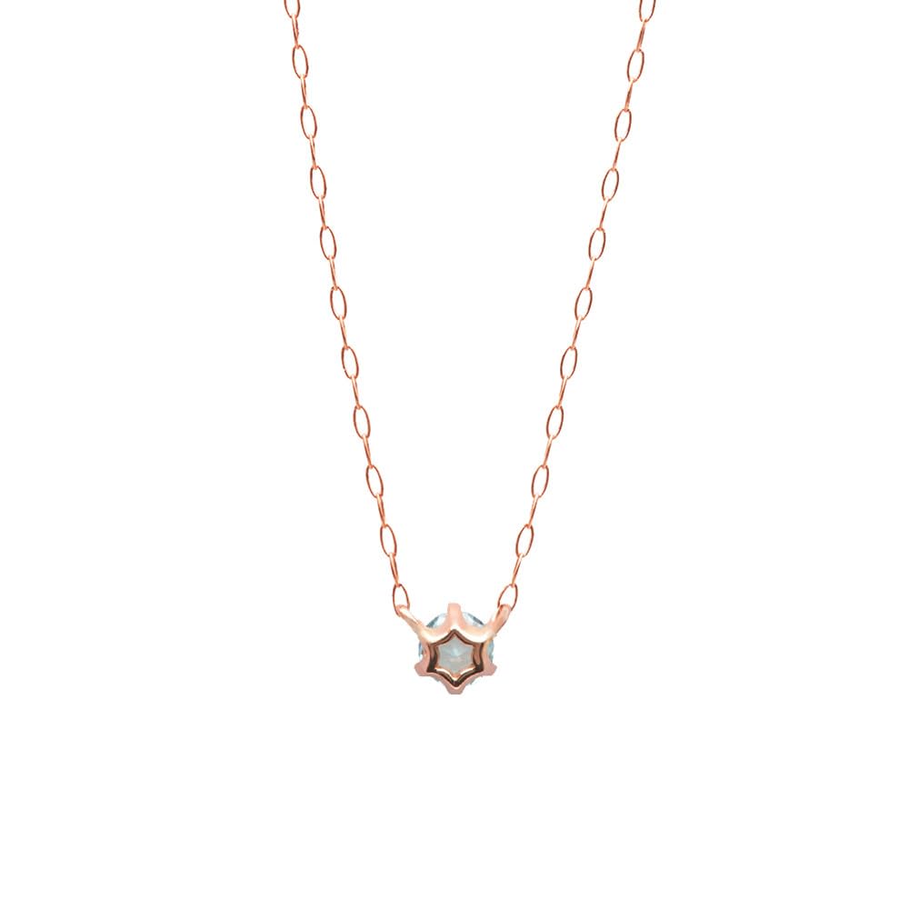 ESTELLE Ожерелье с аквамарином, камнем марта, из розового золота 18 карат [Веб-эксклюзив] (0351-9585-0017-0000)