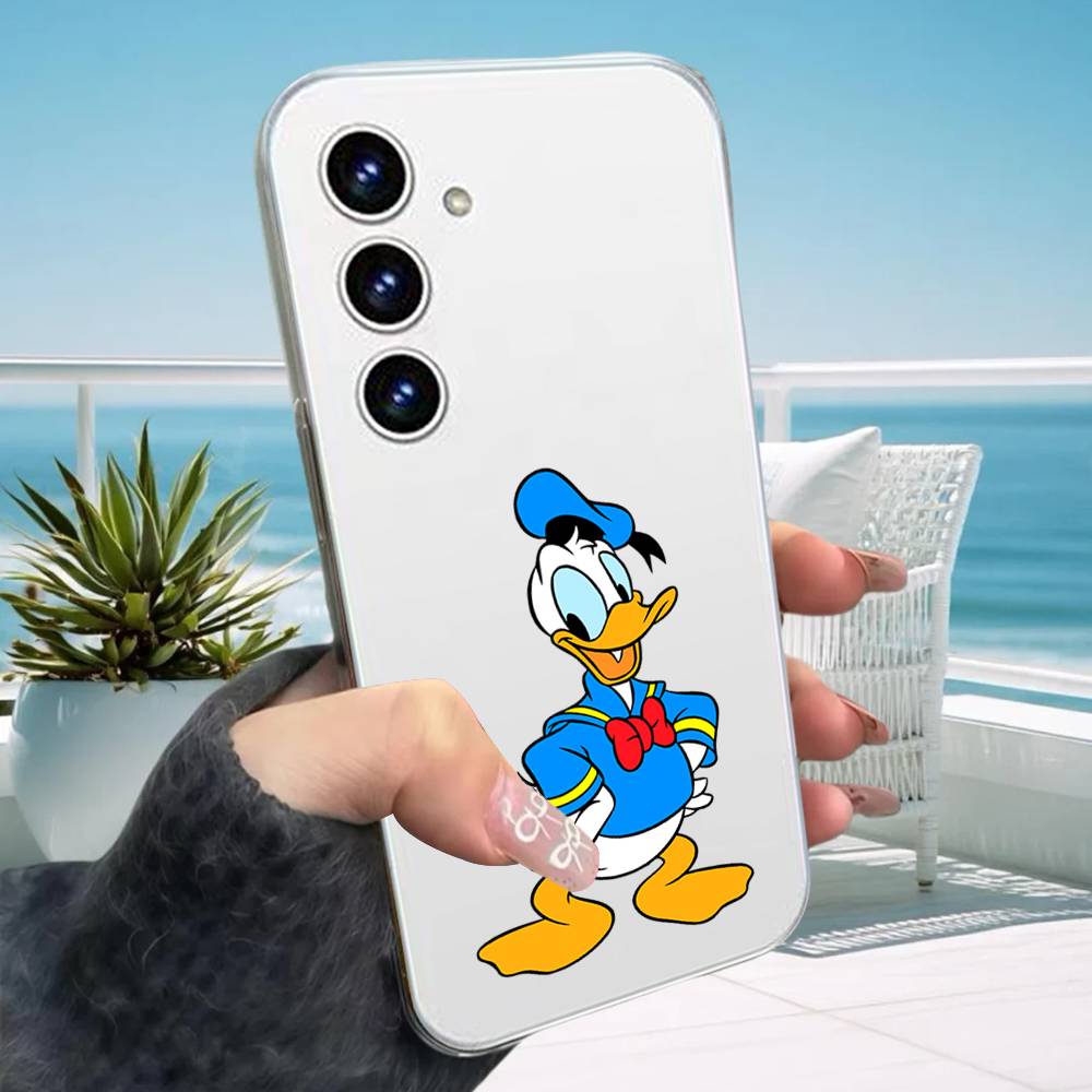 Милый Чехол для Телефона с Дональдом Даком для Samsung Galaxy S21 S22 S23 S24 S25ULTRA FE Ultra Plus5G A52S Прозрачный Чехол