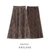 Kaslead New Arrival Women's Fashion Style Fashion Casual Minimalist Easiest for Match Leopard Print Pleated Skirt