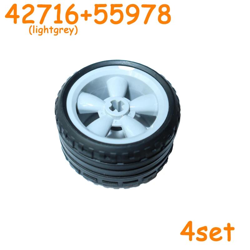 Нетоксичный 56145 42716 55978 15413 70695 Набор крестовых отверстий для колес автомобиля и грузовика Ступицы колес Автомобильные Грузовые Мотоцикл Технические Детали Строительные Блоки Moc