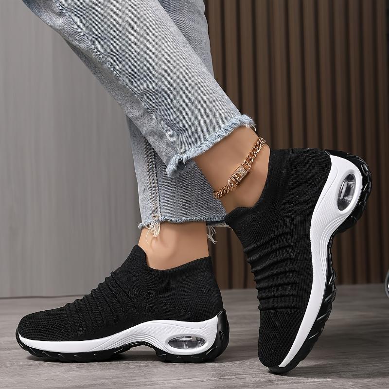 Plus Size Women's Shoes Air Cushion Fly Woven Casual Shoes Slippers Fashion Sneakers