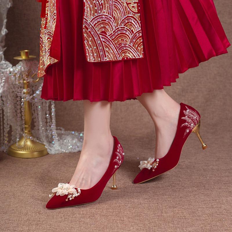 Модные каблуки Туфли на тонком каблуке Сексуальные туфли-лодочки 2025 Новые Универсальные Сандалии-слипоны Женские Остроносые На танкетке На шнуровке Шпилька Кроссдрессеры