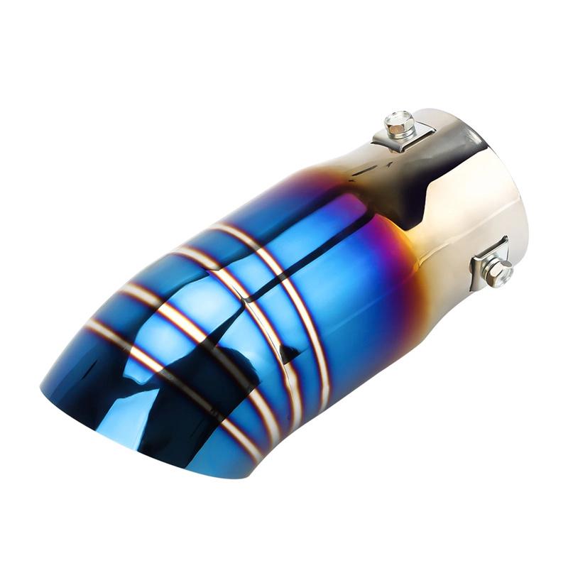 1 шт. Универсальный глушитель выхлопной системы автомобиля Высокопроизводительный прямой глушитель из нержавеющей стали Улучшает звук и стиль