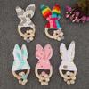 Wooden Handmade Colorful Beads with Rabbit Ear \'s Shape Hanging Decor for Baby