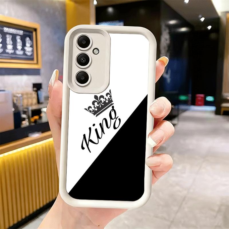 Чехол для телефона Samsung Galaxy S26 S25 Ultra S24 FE Королева Король Пара Тема Ракушка S23 Plus S22 + S21 S20 5G Мягкий Силикон Funda
