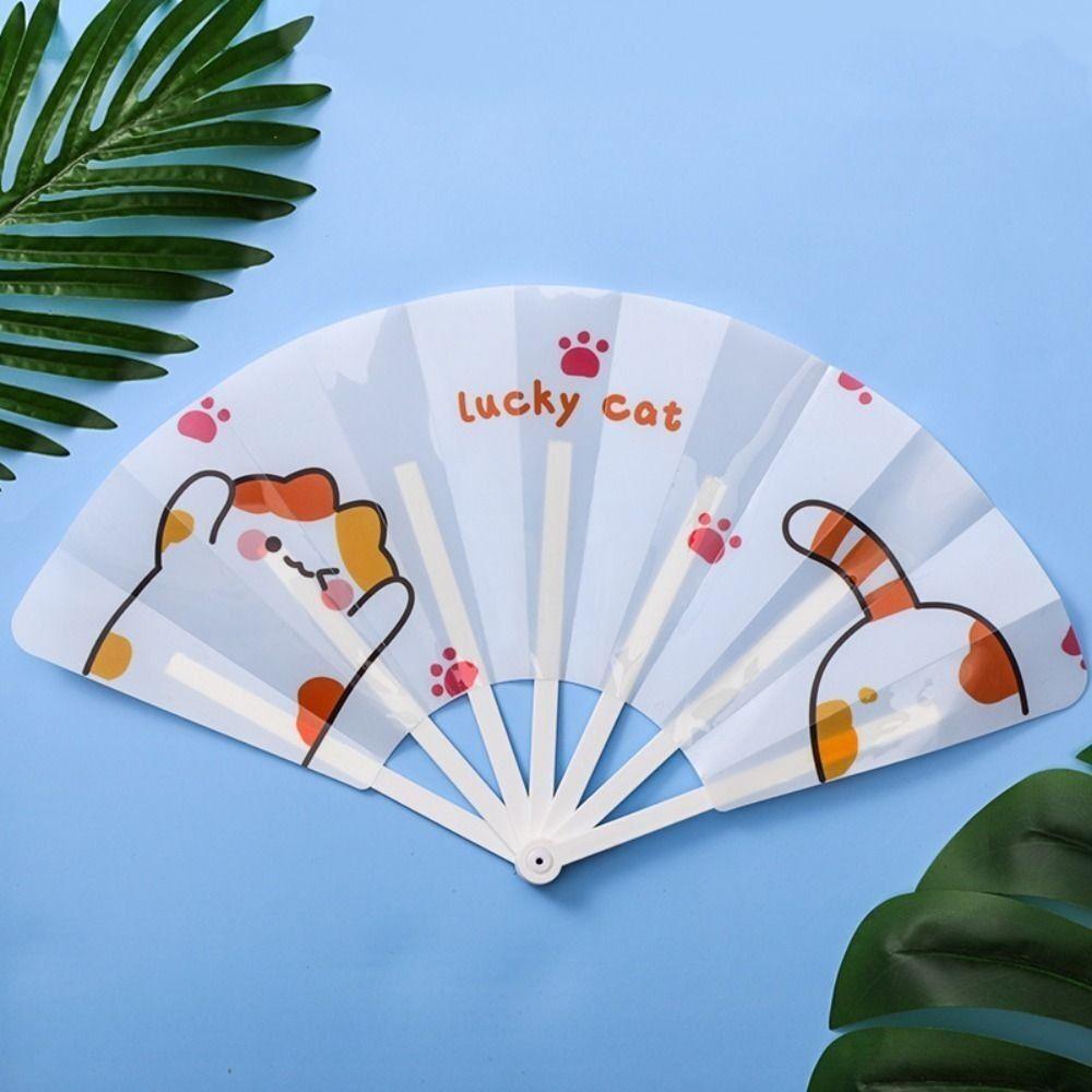 Gifts Folding 7-fold Fan Cartoon Cartoon Folding Fan Cute Hand Held Fan