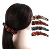 Resin Fashion Design Fabric Banana Clip Vertical Clip Women Hair Accessories Korean Style Hair Wear