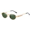 SHAUNA Retro Metal Punk Women Sunglasses Spring Leg Oval Rock Shades Men UV400