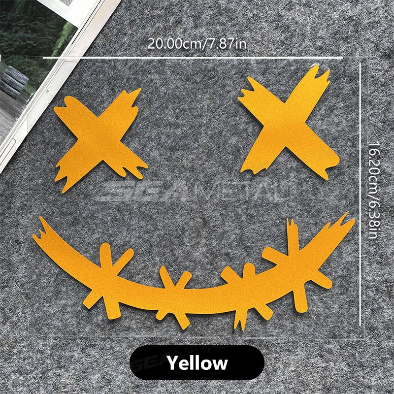 BLALION Demon Smiling Face Motorcycle Stickers Waterproof Vinyl Decals for Auto Window Bumper Rear Windshield Funny Decoration