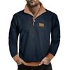 Men's Pullover Long Sleeved Stand Up Collar Sweatshirt Casual Collar Base Shirt