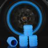 10Pcs Luminous Valve Caps Blue Night Glowing Car Motorcycle Bicycle Bike Wheel Tire Tyre Hub Luminous Valve Stem Caps Decors Valve Stems 1