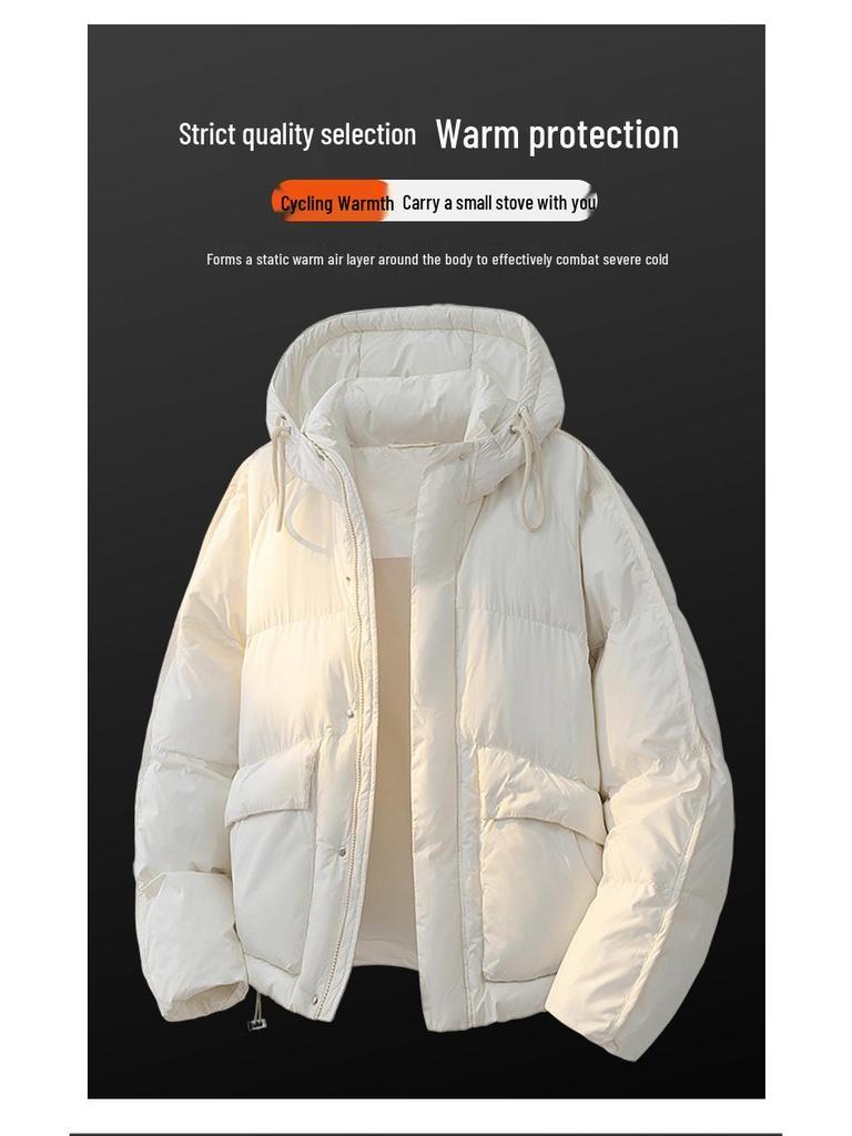 Мужская легкая черная пуховая куртка на зиму 2025 года - Национальный стандарт 90, Защита от холода, Верхняя одежда для пар.