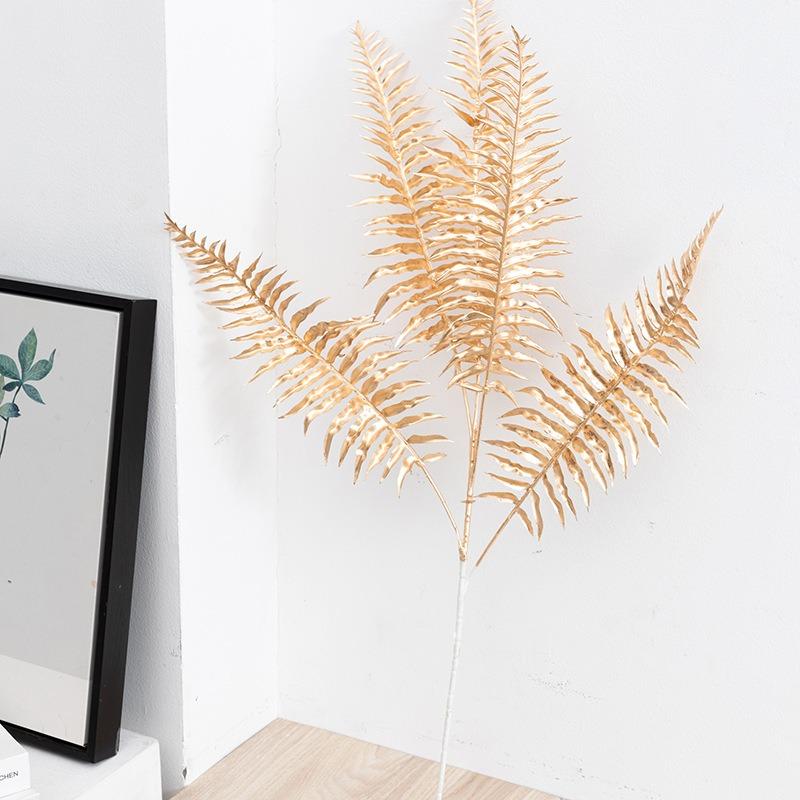 Золотой букет искусственных цветов Искусственное растение Украшение для дома, комнаты, Рождественское украшение, Новогодние подарки, Аксессуары