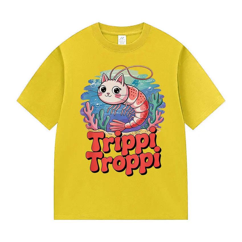 Funny Italian meme Tshirtstylish Trippi Troppi cute shortsleeve Tshirt for Unisexsummer Tshirt