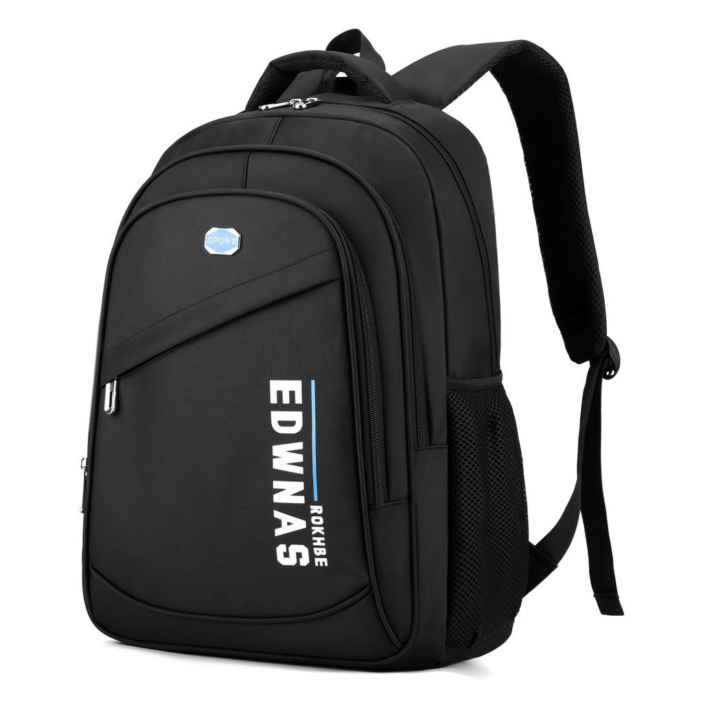 Printed Simple Letter Backpack With Large Capacity For Men Business Computer Bag