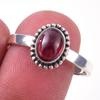 Подарочное кольцо ручной работы из чистого серебра 925 пробы с натуральным гранатом, размер 9 h7m30