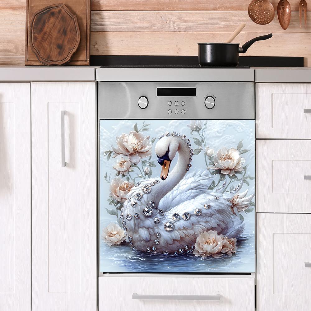Personalised Noble Swan Kitchen Restaurant Hood Home Beautification Decoration Stickers