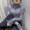 Solid Color Temperament Lace Patchwork Slim Fit Base Sweater Knitted Sweater