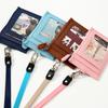 Ultra-Thin Women Men Business ID Credit Card Badge Holder Wallet with Lanyard Student Bus Card Cover Bag Card Holder Purse Pouch