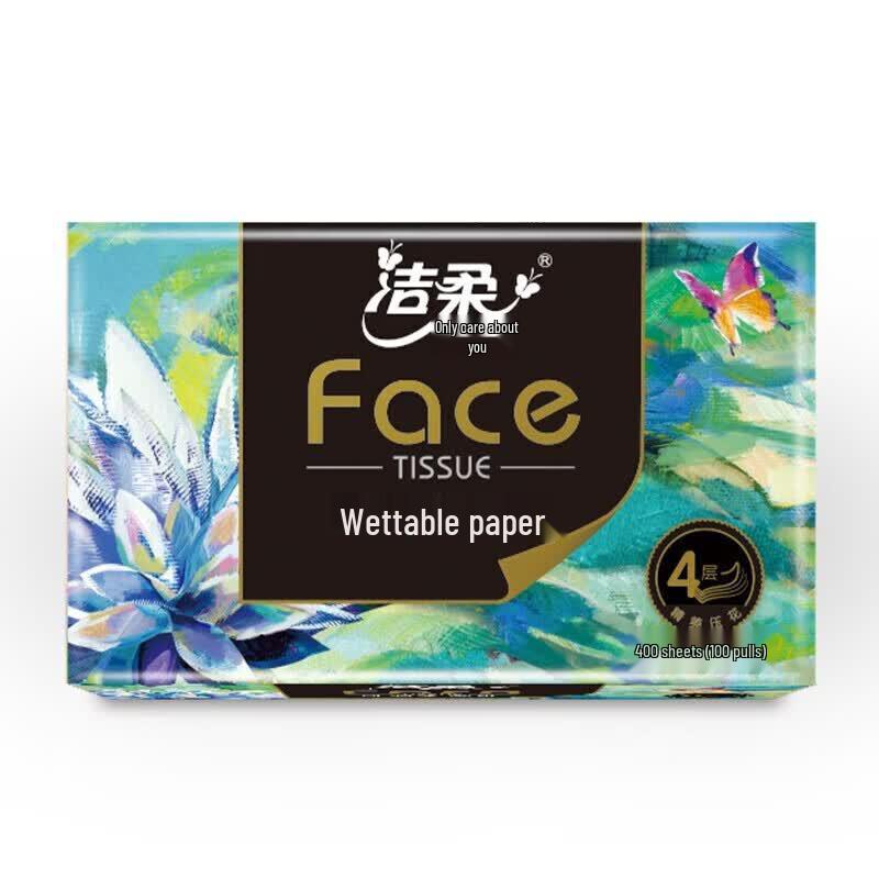 Бумажные салфетки для лица Jie Rou FACE Art, 4-слойные